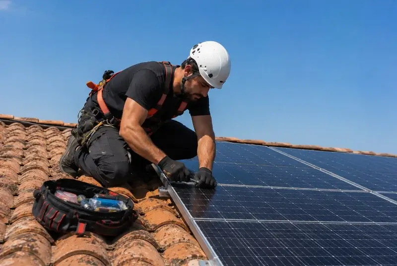 Maintenance et monitoring de panneaux solaires à Lée